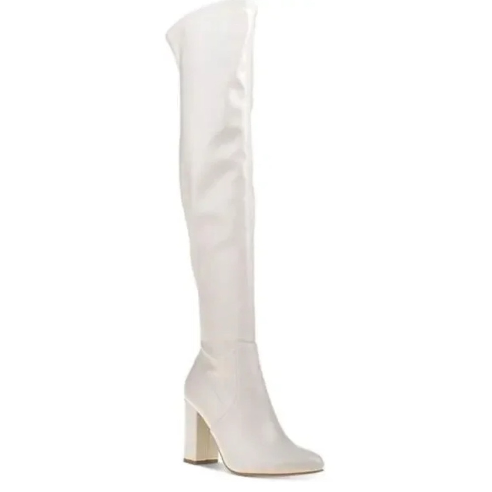 Wild Pair Bravy Over-The-Knee Stretch Boots Off-White UPDATED PICTURES